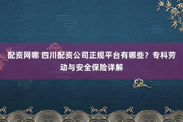 配资网哪 四川配资公司正规平台有哪些？专科劳动与安全保险详解